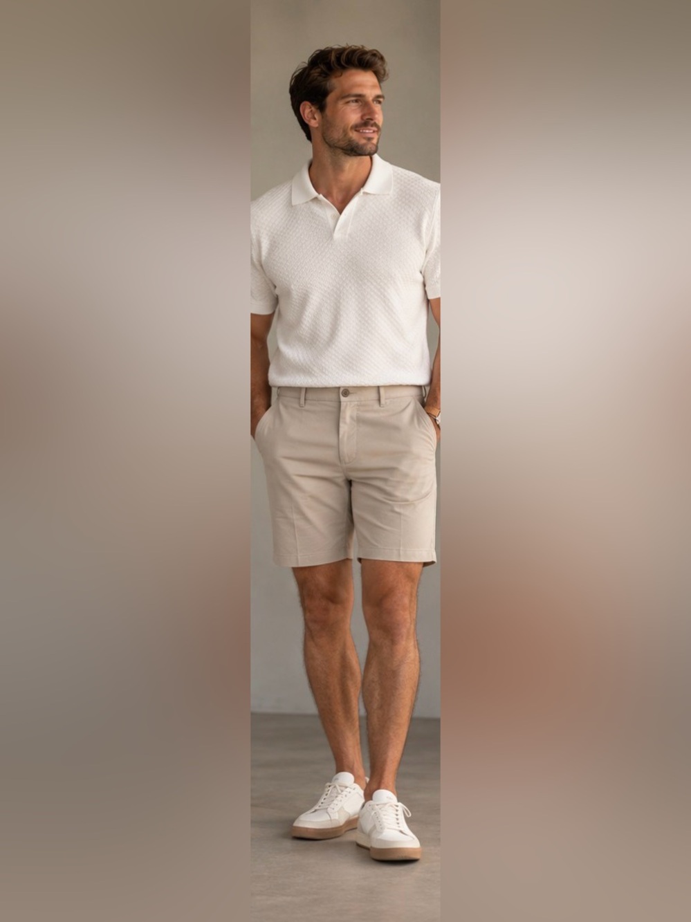 Express Men's Tan Cotton Chino Shorts